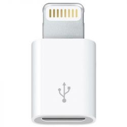 Apple Lightning 8-Pin (M) - microUSB (F) fehér adapter
