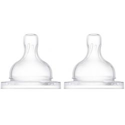 Philips Avent Classic+ SCF632/27 1h+ 2 x 2 lyukú átlátszó pótcumi 