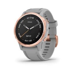 Garmin Fenix 6S Sapphire 1.2" 42mm GPS rózsaarany-szürke szilikon okosóra
