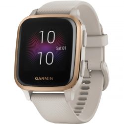 Garmin Venu Sq Music 1.3" GPS rózsaarany-homokkő szilikon okosóra