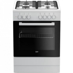 Beko FSE62120DW, 7900 W, 66 L, 4 Főzőzóna, Szabadonálló, Gáz, (A), Fekete-Fehér tűzhely