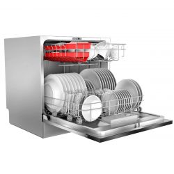 Toshiba DW-08T2EE(S) F energiaosztály, 8 teríték, 7 program ezüst-fekete beépíthető mosogatógép