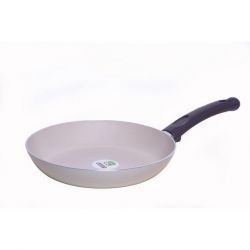 TVS Bianca 20 cm krémszínű kerámia bevonatos wok serpenyő