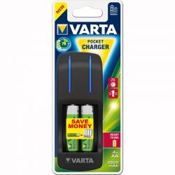 VARTA Pocket akku töltő + 4 x 2600mAh akku elem