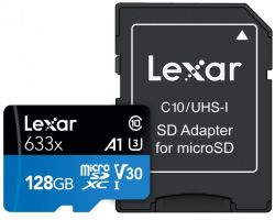 Lexar 633x 128 GB MicroSDXC UHS-I Class 10 memóriakártya