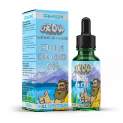 Grow Prémium BIO, GMO mentes 5%-os 10 ml CBD olaj kender kivonattal