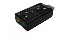 Elmak SAVIO AK-01 USB 7.1 16bit sound, Plug & Play, blister hangkártya