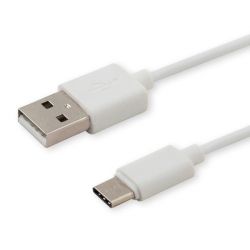 Savio CL-125 USB 2.0 USB A USB C 2.1A 1m Fehér USB kábel
