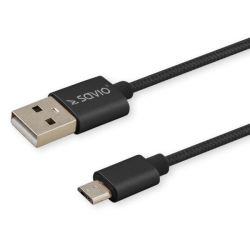 Savio CL-129 USB 2.0 USB A USB C 2m Fekete USB kábel