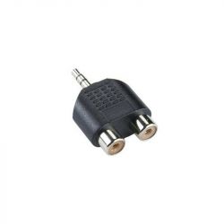 Sbox SX-530716 3,5mm apa  – 2 x RCA anya fekete adapter