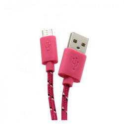 Sbox SX-533472 USB A - Micro USB 1 m pink kábel