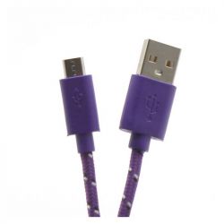 Sbox SX-533434 USB A - Micro USB 1 m lila kábel