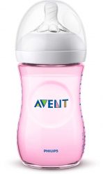 Philips Avent Natural SCF034/17 260ml átlátszó/rózsaszín cumisüveg