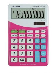 SHARP "EL-M332" 10 számjegyes asztali pink számológép 