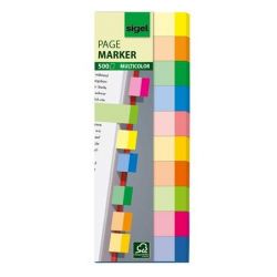 SIGEL "Multicolor" 15x50 mm papír vegyes színű jelölőcímke (10x50 lap)