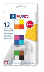 FIMO "Soft Basic" égethető 12 különböző színű gyurma készlet (12x25 g)