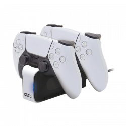 Hori Dual Charger, PlayStation5, DualSense, Fekete-Fehér, Kontroller töltőállomás