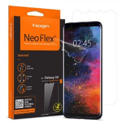 Spigen Samsung Galaxy S8/S9 Neo Flex HD hajlított fekete kijelzővédő üvegfólia (2db)