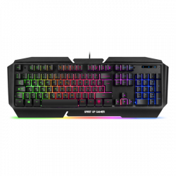 Spirit of Gamer PRO-K5 105 gomb, RGB, USB, 19 anti-ghost, fekete gamer billentyűzet