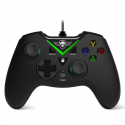 Spirit of Gamer PGX, USB, 1,8m kábel, Vibration, Xbox ONE és PC kompatibilis, fekete-zöld kontroller