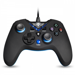 Spirit of Gamer SOG-WXGP, PlayStation 3, PC, Aszimmetrikus, Fekete-kék, Vezetékes kontroller