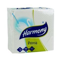 Harmony Prima 33x33 cm fehér (100 lap) hajtogatott szalvéta