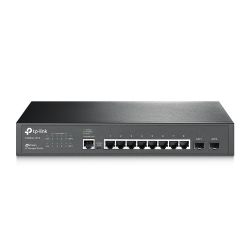 TP-Link T2500G-10TS JetStream 8-Portos Gigabit + 2xSFP L2 menedzselhető switch