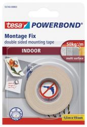 Tesa Powerbond 19 mm x 1,5 m beltéri kétoldalas ragasztószalag