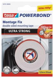Tesa Powerbond 19 mm x 1,5 m ultra erős kétoldalas ragasztószalag