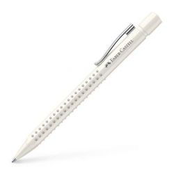 Faber-Castell "Grip 2010-M" 0,5 mm,  nyomógombos, fehér tolltest, kék golyóstoll