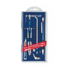 STAEDTLER "Mars Comfort" ajándék nyomósirónnal és grafitbéllel, 4 darabos körző készlet