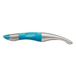 STABILO "EasyOriginal Start" 0,5 mm jobbkezes metál/neonkék tolltest kék rollertoll