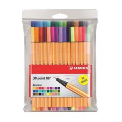 Stabilo "Point 88" 0,4 mm, 25+5 különböző színű tűfilc készlet