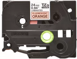 Brother TZe-B51  (24mm) - 5m fluoreszkáló narancssárga alapon fekete eredeti laminált P-touch szalag