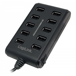 LOGILINK 10-portos USB 2.0 HUB ON/OFF kapcsolóval