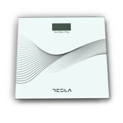 Tesla BS103W, Max. 180 kg, Négyszögletes, Elektronikus, Fehér-Mintás személymérleg