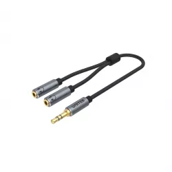 Unitek Y-C956ABK 0.2 m 3.5mm 2 x 3.5mm Black,Grey audio kábel