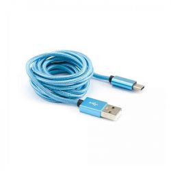 Sbox USB-TYPEC-15BL M/M-1M, kék kábel