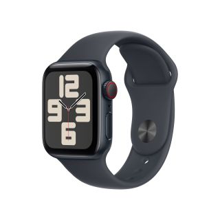 Apple Watch SE 2, 40 mm, GPS + Cellular, Alumínium, S/M, Éjkék , Okosóra, Éjkék sportszíjjal