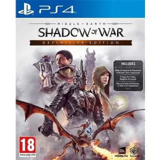 Middle-Earth: Shadow of War Definitive Edition, PlayStation 4, Konzol játékszoftver (Értékcsökkent) (1 db)