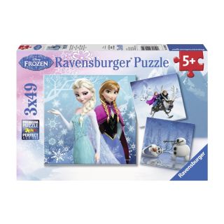 Ravensburger 09264 Jégvarázs jeges kaland 3x49 darabos puzzle