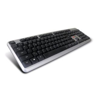 C-TECH KB-102-U-SL billentyűzet Irodai USB QWERTZ Cseh, Szlovák Fekete, Ezüst