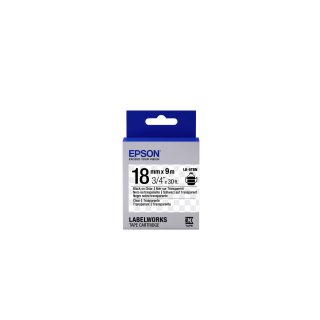 Epson LK-5TBN címkéző szalag Áttetsző fekete
