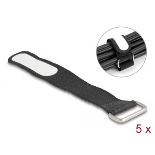 DeLOCK 19603 Kábelkötöző tartó Fekete 5 db kábelrendező