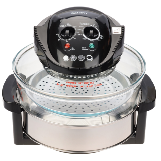 Saturn ST-CO9151, 1400W, 12L, 0-250°C, Légkeveréses, Fekete, Halogén Minisütő