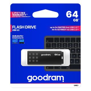 GOODRAM UME3 64GB USB 3.0 fekete pendrive