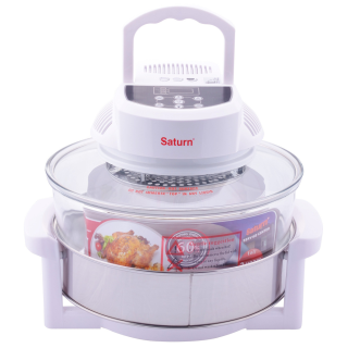 Saturn ST-CO9156, 1400W, 12L, 0-250°C, Légkeveréses, Fehér, Halogén Minisütő