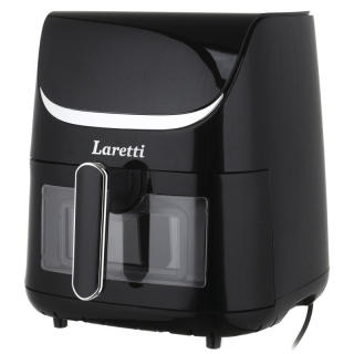 Laretti LR-CO3312, 1600W, 5.5L, 7 program, Ablakos, Digitális, Fekete, Forrólevegős sütő