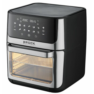 Brock DA 1000 BK, Air fryer, 1800 W, 12L, 40-200°C, Grill funkciós, Ablakos, Digitális, Fekete, Forrólevegős sütő