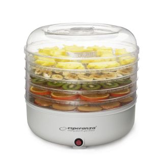 Esperanza EKD001, Champignons, 125W, 5-tálcás, Fehér, Elektromos aszalógép